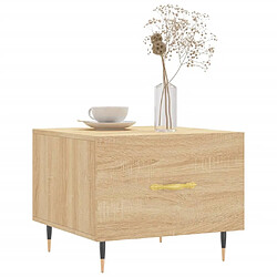 Avis Maison Chic Lot de 2 Tables basses,Table Console pour salon chêne sonoma 50x50x40 cm bois d'ingénierie -MN53157