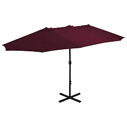 Maison Chic Parasol Jardin | Parasol d'extérieur avec mat en aluminium 460 x 270 cm Bordeaux - GKD16606