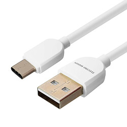 Avizar Câble USB type C vers USB Smartphone Tablette Charge & Synchro 1 m - Blanc