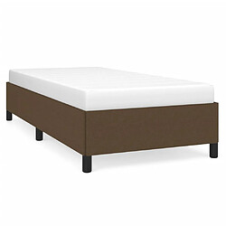 vidaXL Cadre de lit sans matelas marron foncé 80x200 cm tissu