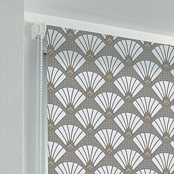 Paris Prix Store Enrouleur Tamisant Art Déco Chic 60x180cm Gris