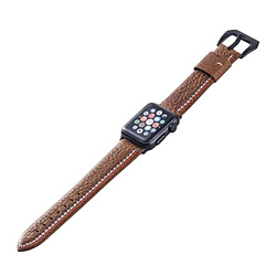 Avis Wewoo Bracelet cuir PU pour Apple Watch Series 3/2/1 42mm - Marron