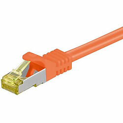 Câble réseau équiper harnais Rj45 Cat6A S/Ftp Lszh 1Mt Orange