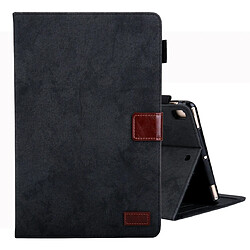 Wewoo Housse Étui Coque Pour iPad Mini 2019 en cuir à rabat horizontal de style commercial avec support et fente cartecadre photo et fonction veille / réveil Noir