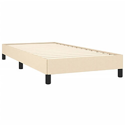 Acheter Maison Chic Lit adulte - Lit simple Cadre de lit,Structure du lit Contemporain Crème 90x190 cm Tissu -MN15535