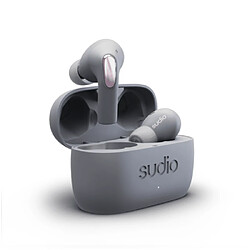 Sudio E2 Écouteurs Sans Fil Bluetooth Suppression Active du Bruit Microphone Gris