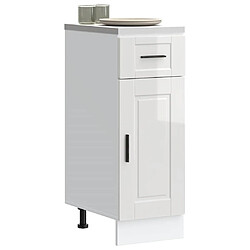 vidaXL Armoire de cuisine Porto blanc brillant bois ingénierie