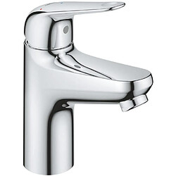 Mitigeur monocommande lavabo - GROHE Swift - 24323001 - Chromé - Taille S - Ouverture Eau Froide - Economie d'eau - Vidage clic clac