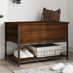 Maison Chic Banc de rangement | Meuble de rangement d'Entrée | Coffres d'Intérieur chêne marron 70x42,5x47 cm bois d'ingénierie -MN70429