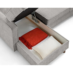 Avis Lisa Design Jake - canapé panoramique d'angle droit 7 places convertible avec coffre en tissu velours relief