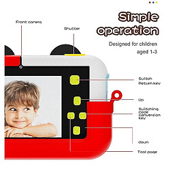 Avis Universal Mini enfants Caméra numérique 30MP 2,4 pouces Écran IPS 1080p Video Selfie SLR Toy Camera (rouge)