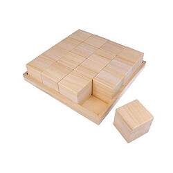 Artemio Plateau avec 16 cubes en bois - 26,5 x 26,5 x 6,5 cm