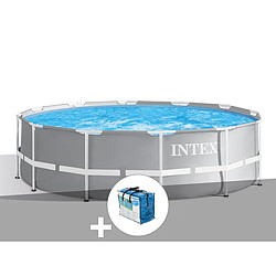 Kit piscine tubulaire Intex Prism Frame ronde 3,66 x 0,99 m + Bâche à bulles