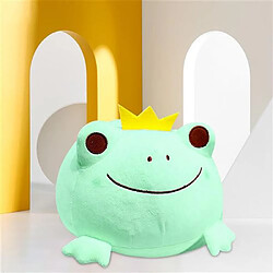 RedMiter Animal en peluche Prince grenouille 35 cm avec couronne - vert