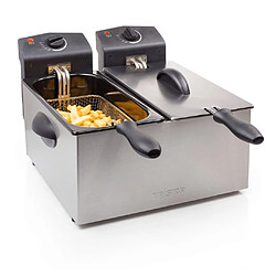 Friteuse inox 2x3l 2x1800w - fr-6937 - TRISTAR