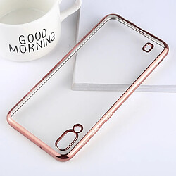 Wewoo Coque Souple Ultra-mince étui de protection arrière en TPU de galvanoplastie pour Galaxy M10 or rose