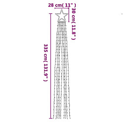 vidaXL Guirlande de sapin de Noël 320 LED blanc froid 375 cm pas cher