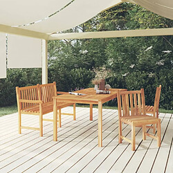 Salle à dîner de jardin 4 pcs,Table et chaise à manger Bois de teck massif -MN93267