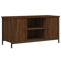 vidaXL Meuble TV Chêne marron 100x40x50 cm Bois d'ingénierie