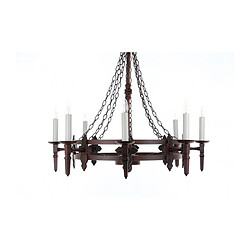 Impex Suspension Baronial Fer Vielli 8 ampoules 84cm