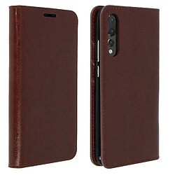 Avizar Etui Huawei P20 Pro Housse Cuir Portefeuille Fonction Support - Marron