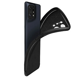 Acheter Avizar Coque Oppo Find X5 Effet Carbone Souple Antidérapant Noir