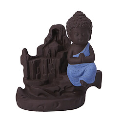 bouddha en céramique handcrafted backflow encensoir titulaire brûleur d'encens décor bleu