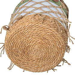 Lot de paniers Alexandra House Living 03788 Blanc Vert osier Rotin Fibre naturelle (3 Unités) pas cher