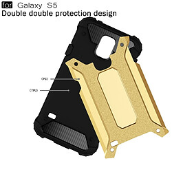 Wewoo Coque renforcée or pour Samsung Galaxy S5 / G900 Armure Tough TPU + PC Combinaison pas cher