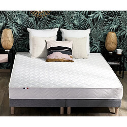 Idliterie Ensemble Matelas accueil Latex 3 zones INITIAL - Bi Confort Mousse & Latex + Sommier - Made in France pas cher