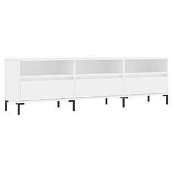 Maison Chic Meuble TV scandinave - Banc TV pour salon blanc 150x30x44,5 cm bois d'ingénierie -MN25212