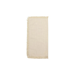 Acheter Vente-Unique Lot de 4 serviettes de table à franges - Coton - 45 x 45 cm - Beige - POLA