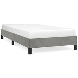 Maison Chic Lit adulte - Lit simple Cadre de lit,Structure du lit Contemporain Gris clair 90x190 cm Velours -MN69245