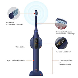 Universal Brosse à dents acoustique intelligente Brosse à dents électrique Soins bucco-dentaires Détection des zones aveugles Tête de brosse antibactérienne