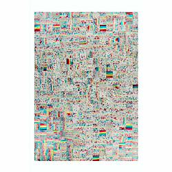 Paris Prix Tapis en Cuir Effet Métallique Rocket Multicolore 160 x 230 cm