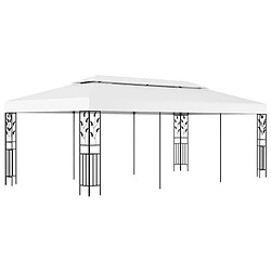 vidaXL Tonnelle de jardin 6 x 3 m Blanc