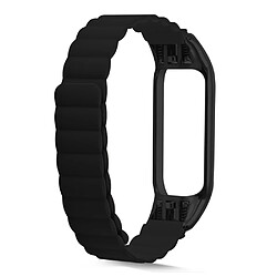 Bracelet en silicone absorption magnétique noir pour votre Xiaomi Mi Band 3/4/5/6