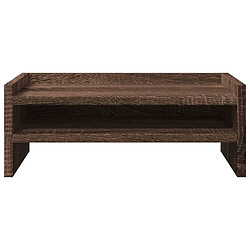 Avis vidaXL Support de moniteur chêne marron 42x24x16 cm bois d'ingénierie