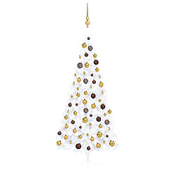 vidaXL Demi-arbre de Noël artificiel pré-éclairé 180 cm