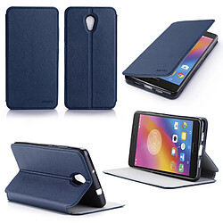 Xeptio Etui Lenovo P2 bleu Cuir PU avec stand - Housse coque de protection