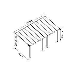 Pergola 18.3m² gris anthracite - 704351 - PALRAM