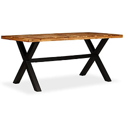 vidaXL Table à manger Bois d'acacia massif et manguier 180x90x76 cm