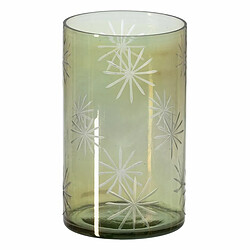 BigBuy Home Bougeoir Vert Verre Ø 15 cm 15 x 15 x 25 cm