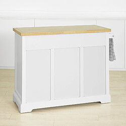 Avis SoBuy FKW101-WN Desserte Roulante Meuble de Rangement Cuisine de Service Buffet Commode Bahut avec Plans de Travail