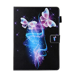 Etui en PU avec porte-carte papillon pour votre Apple iPad 10.2 (2019)/Air 10.5 pouces (2019)/Pro 10.5 pouces (2017)