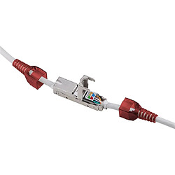 Goobay RJ45 réseau Adaptateur CAT 6 [1x LSA - 1x LSA] gris, rouge