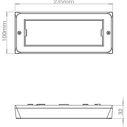 KNIGHTSBRIDGE Applique Brique LED Bleue Montage en Surface - Gris 230V IP65 5W