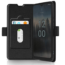 Avis Avizar Étui pour Nokia C12 Clapet Porte-carte Support Vidéo Design Fin Wallet Slim Noir