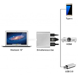 Avis Alpexe Adaptateur USB C 3.1 Type-C vers HDMI, 3 en 1 concentrateur Hub-C vers HDMI 4k + Port USB 3.0 + PD Adaptateur Multiport A