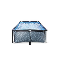 EXIT Piscine Stone 220x150x65cm avec pompe filtrante - grise